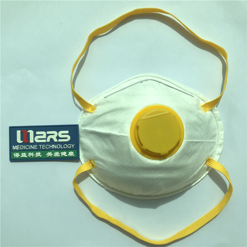 Противопылевая нетканая выдутая расплавленная маска для чашки N95 с клапаном